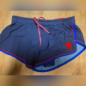Women's Athletic Shorts - Navy with Red Accents